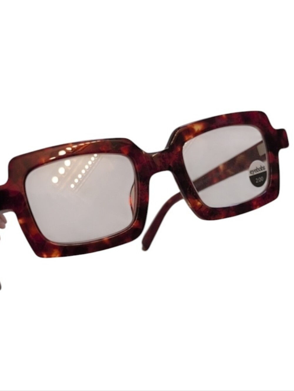 New Eyebobs Square Root Reading Glasses Reddish Brown 2.0